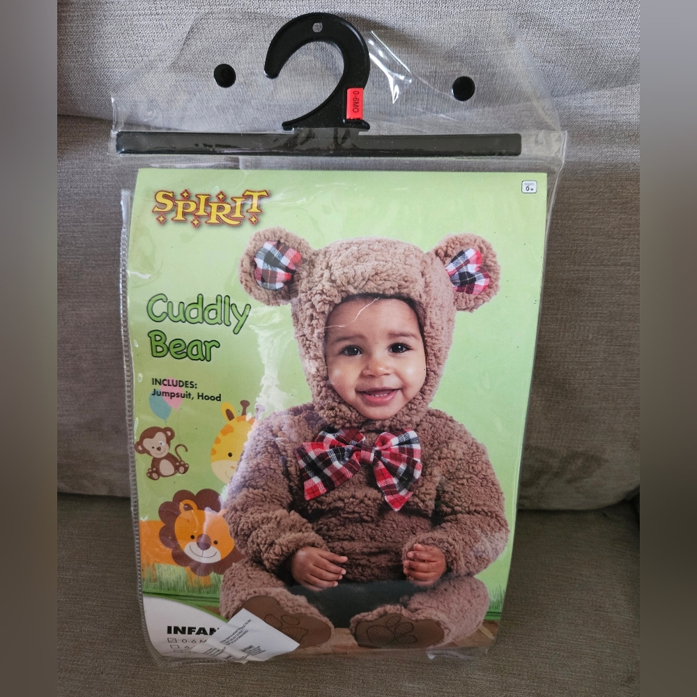 Spirit Infant Bear Costume with Plaid Bow